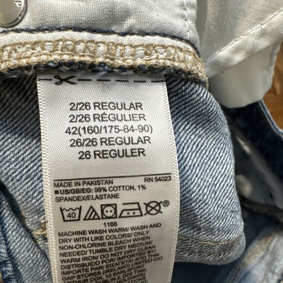 Gap Jeans Womens Size 2 Blue Boyfriend 26 R - Picture 7 of 10